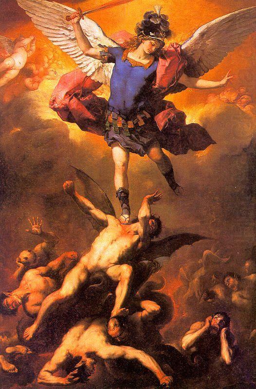  Luca  Giordano The Archangel Michael Flinging the Rebel Angels into the Abyss china oil painting image